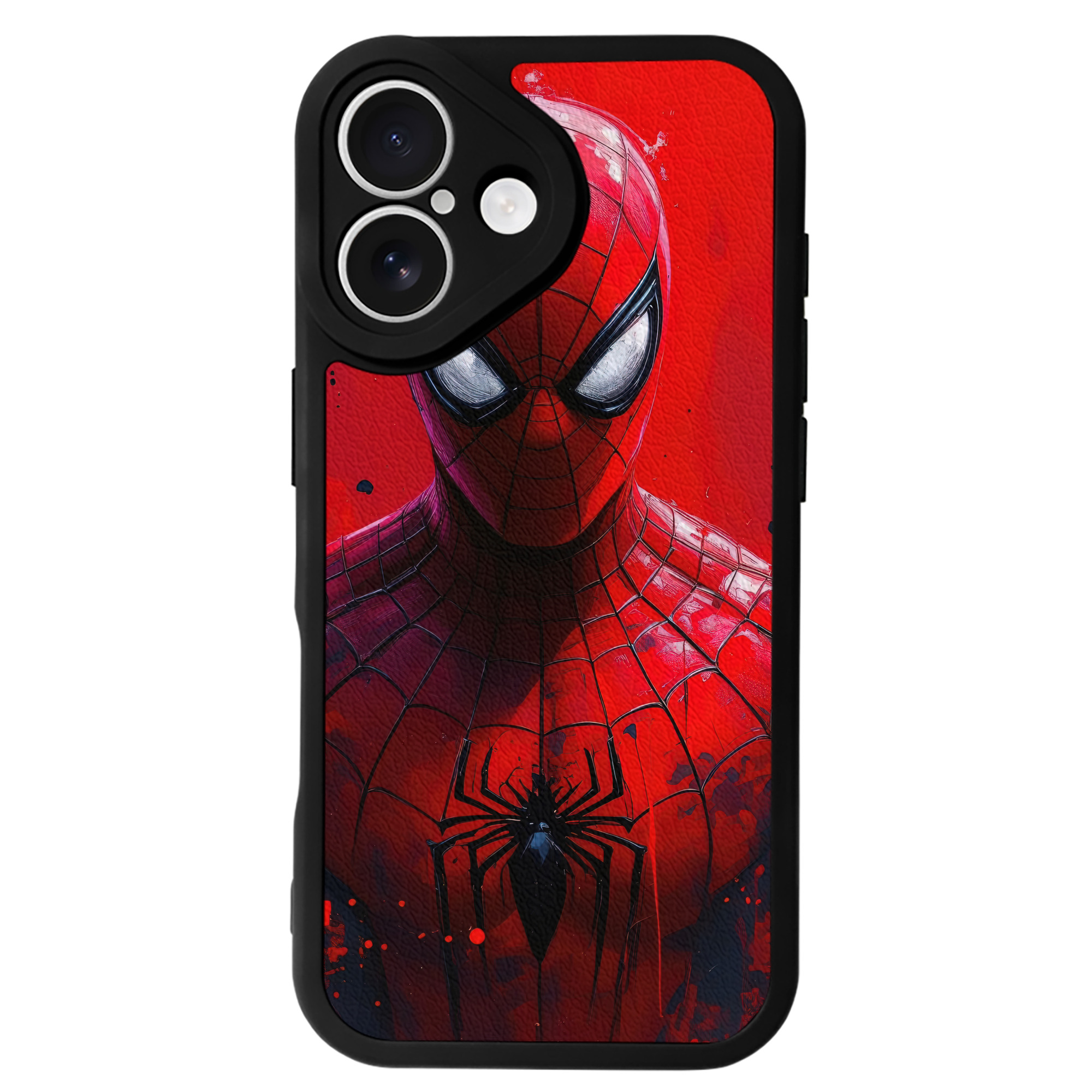 Spider Man スパイダーマン 【iPhone 16シリーズ対応】シリコンスマホケース（レザー調） 材質：シリコン